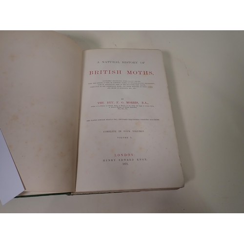 25 - MORRIS REV F.O., A Natural History of British Moths, in four volumes, pub London, Henry Edward Knox,... 