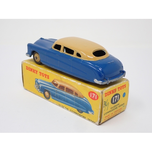 273 - A boxed Dinky Toys No.171 blue and tan Hudson Commodore