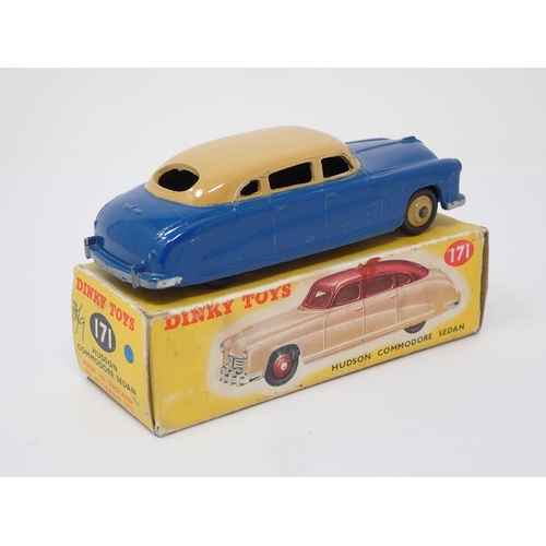 273 - A boxed Dinky Toys No.171 blue and tan Hudson Commodore