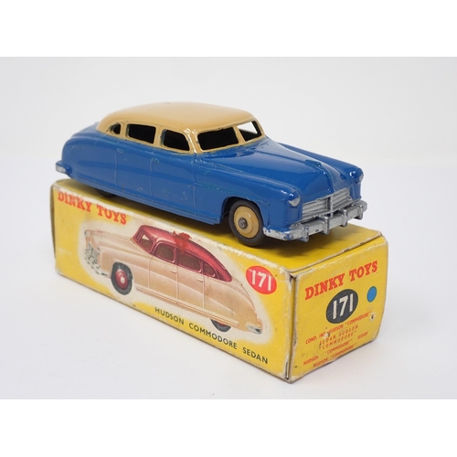 273 - A boxed Dinky Toys No.171 blue and tan Hudson Commodore