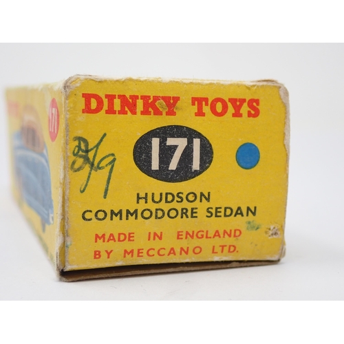 273 - A boxed Dinky Toys No.171 blue and tan Hudson Commodore