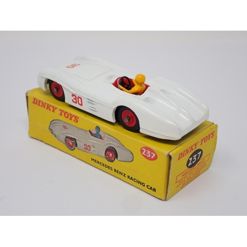 279 - A rare boxed Dinky Toys No.237 Mercedes Racing Car with plastic hubs