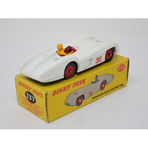 279 - A rare boxed Dinky Toys No.237 Mercedes Racing Car with plastic hubs