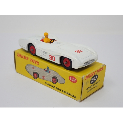 279 - A rare boxed Dinky Toys No.237 Mercedes Racing Car with plastic hubs