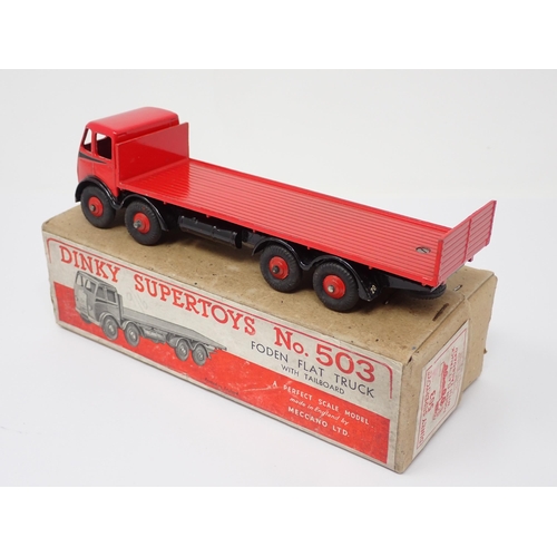 308 - A boxed Dinky Supertoys No.503 red Foden 1st type tailboard Wagon