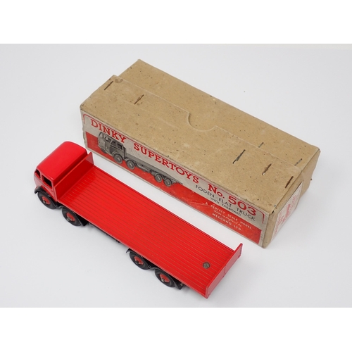 308 - A boxed Dinky Supertoys No.503 red Foden 1st type tailboard Wagon