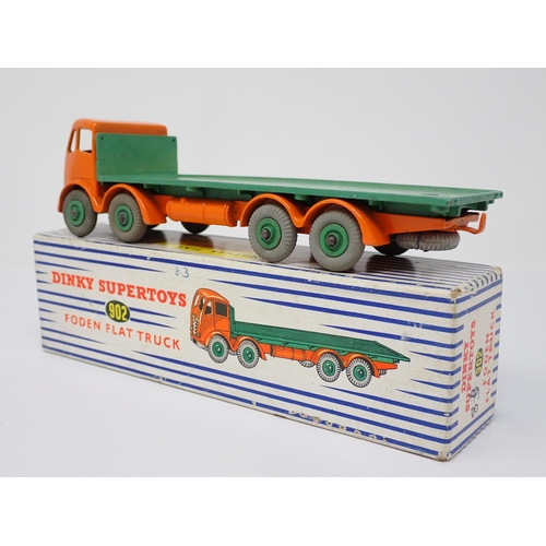 312 - A boxed Dinky Supertoys No.902 orange and green Foden 2nd type Flatbed Lorry