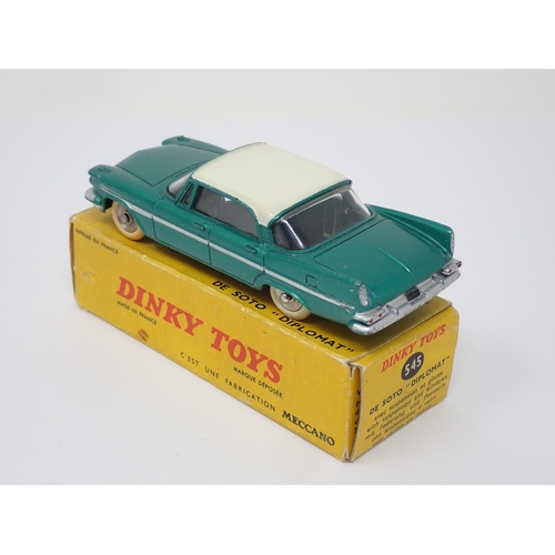 317 - A boxed French Dinky Toys No.545 metallic green De Soto Diplomat