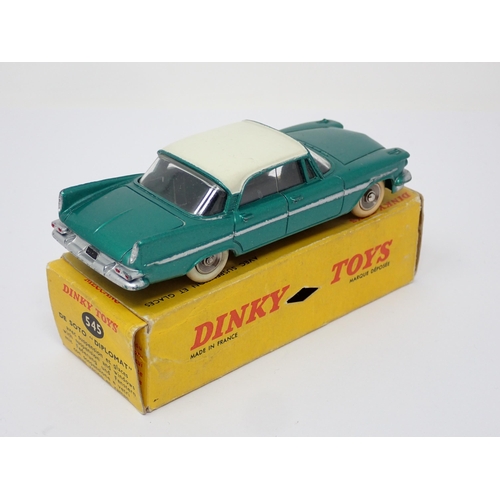 317 - A boxed French Dinky Toys No.545 metallic green De Soto Diplomat