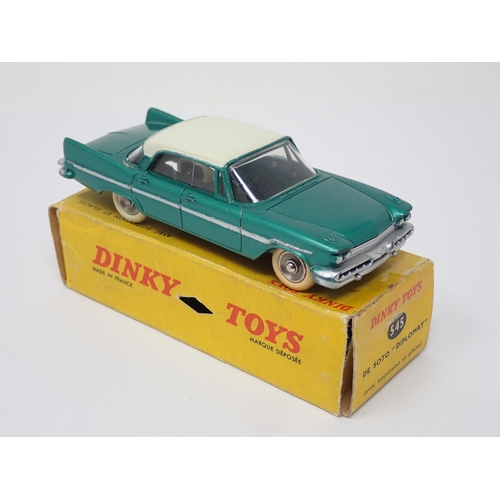 317 - A boxed French Dinky Toys No.545 metallic green De Soto Diplomat