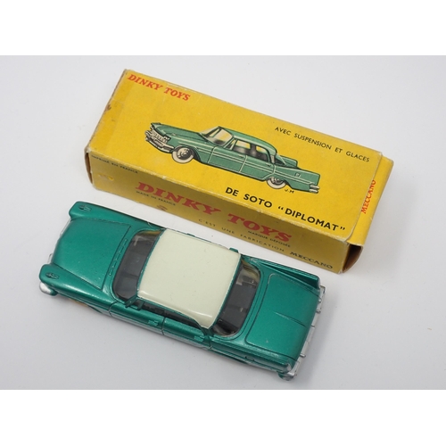 317 - A boxed French Dinky Toys No.545 metallic green De Soto Diplomat