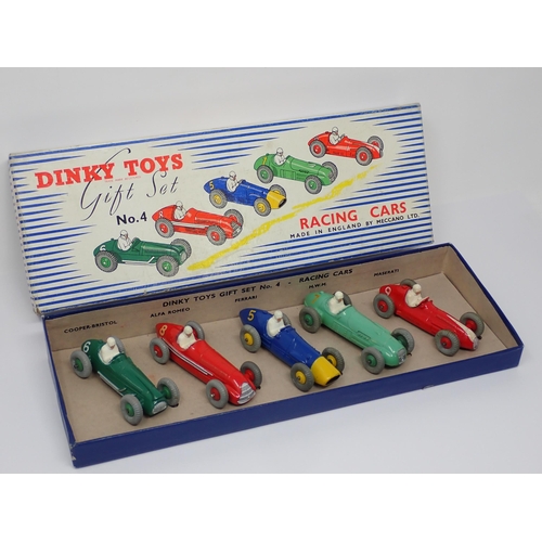 320 - A boxed Dinky Toys No.4 Racing Cars Gift Set