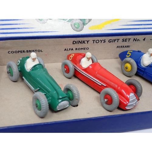 320 - A boxed Dinky Toys No.4 Racing Cars Gift Set