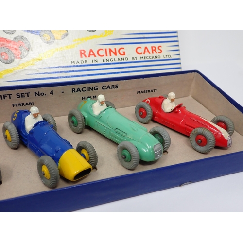 320 - A boxed Dinky Toys No.4 Racing Cars Gift Set