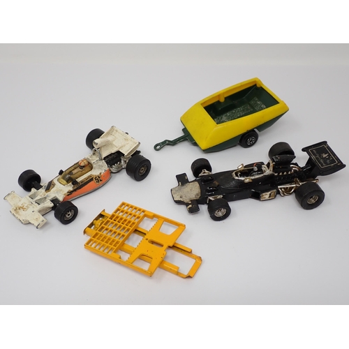 327 - An unboxed Burago Alfa Romeo 2300 Spider, a Victory MGTF, Tri-ang clockwork Jeep, various unboxed di... 