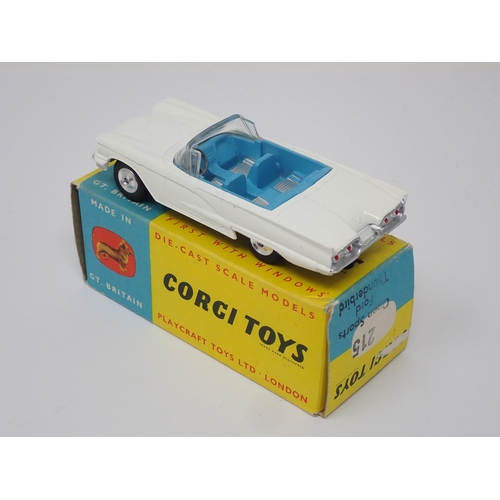 329 - A boxed Corgi Toys No.215 white Ford Thunderbird