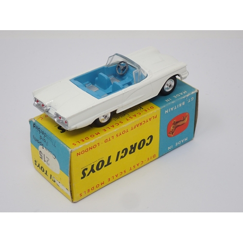 329 - A boxed Corgi Toys No.215 white Ford Thunderbird