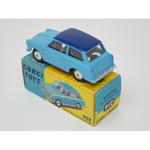 330 - A boxed Corgi Toys No.216 blue Austin A40