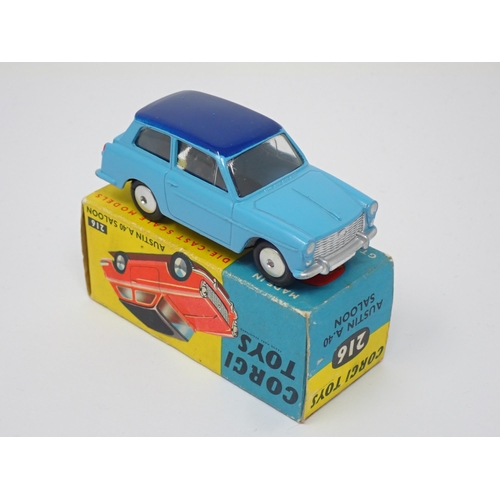 330 - A boxed Corgi Toys No.216 blue Austin A40