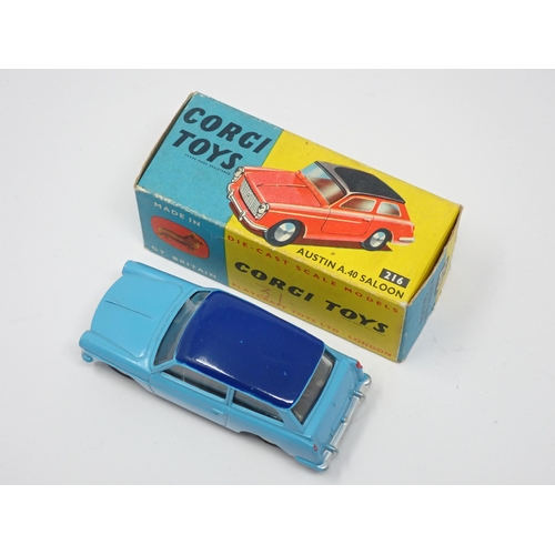 330 - A boxed Corgi Toys No.216 blue Austin A40