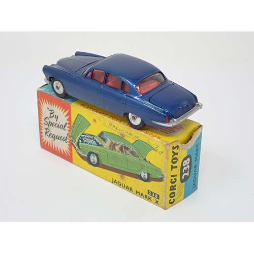 333 - A boxed Corgi Toys No.238 metallic blue Jaguar Mk.10