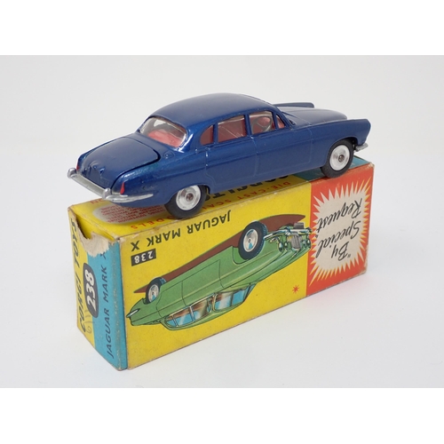 333 - A boxed Corgi Toys No.238 metallic blue Jaguar Mk.10