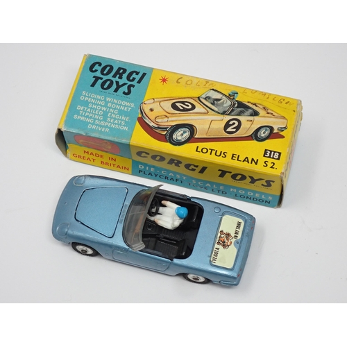 334 - A boxed Corgi Toys No.318 Lotus Elan S2