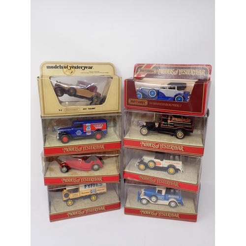 341 - Ten boxed Matchbox Models of Yesteryear including Bentley 4 1/2L, Duesenberg, Jaguar SS100, etc.