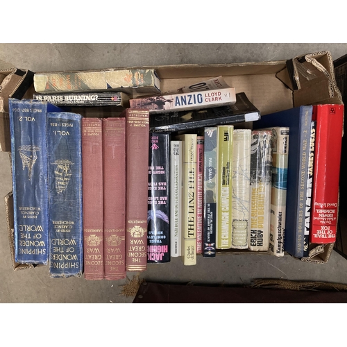 353 - Two boxes of military Books including WWII, Falklands War and Maritime interest