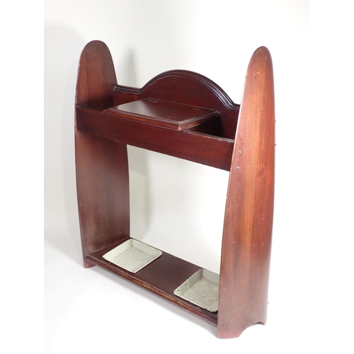 359 - A mahogany Stick Stand with the ends made from wooden propeller blades 2ft 8in H x 2ft 2in W