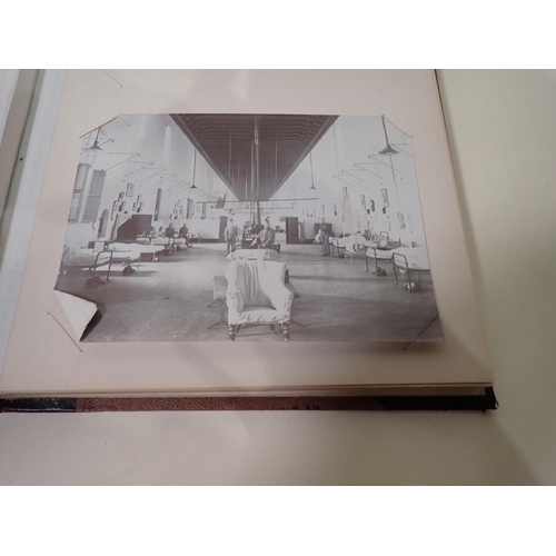 36 - A Photograph Album containing, Valleta Military Hospital, and interior hospital scene,, two Royal Ma... 