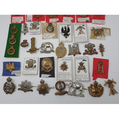 364 - Approximately 60 British Army Cap and Arm Badges (some possibly restrikes)