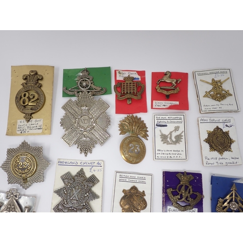 365 - Approximately 60 British Army Cap and other Badges (some possibly restrikes)