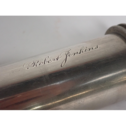 394 - A 19th Century Telescope by A. Ross, London bearing engraving to Robert Jenkins