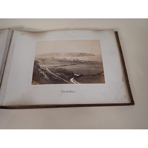 4 - A Victorian leather bound Album of photographs of Welsh Views including Llandudno, Snowdon, Dolwyold... 