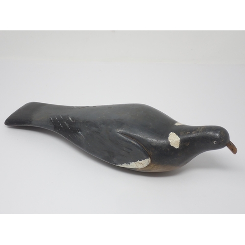 483 - A carved and painted Pigeon Decoy, 15