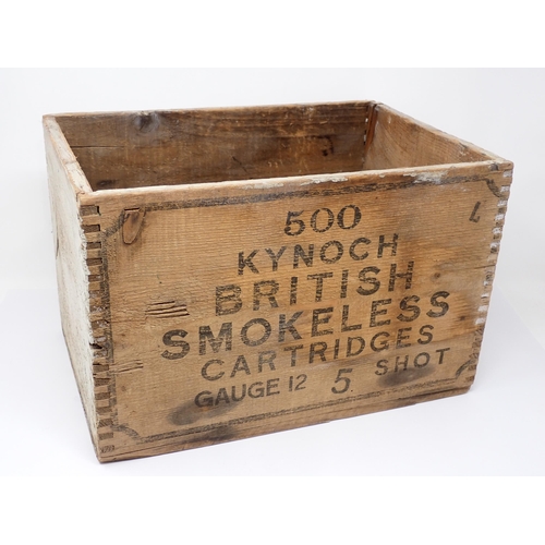 495 - A wooden Kynoch Cartridge Crate 14in W x 9in H