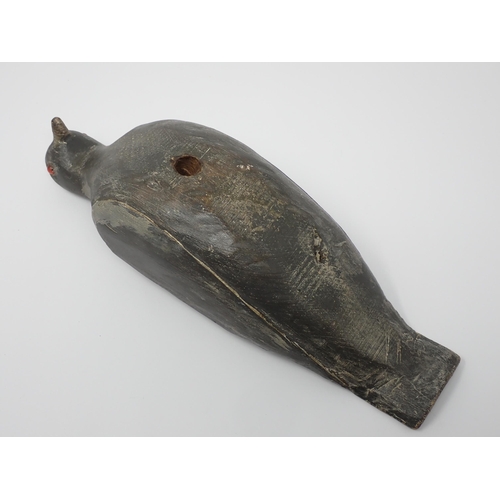 503 - A carved and painted Pigeon Decoy with glass eyes, 13