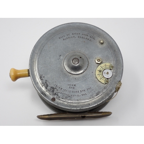 520 - A Hardy Bros. Ltd 3 3/4in Silex Major Reel made by Percy Walsh with half moon tensioner