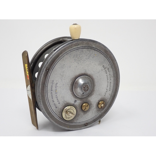 528 - A Hardy Bros. 'Silex Major' 4in Reel made by Arthur Wall