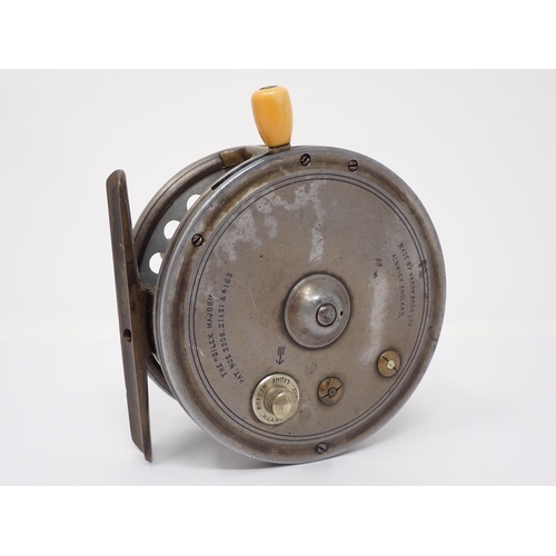 531 - A Hardy Bros. 'Silex Major' 4 1/4in wide spool Reel with factory brass brake