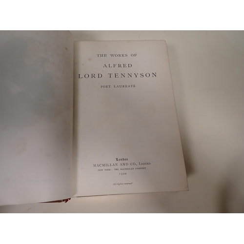 68 - The Works of Alfred Lord Tennyson, pub. MacMillan, London, full calf, school prize, Macaulay Lord, L... 