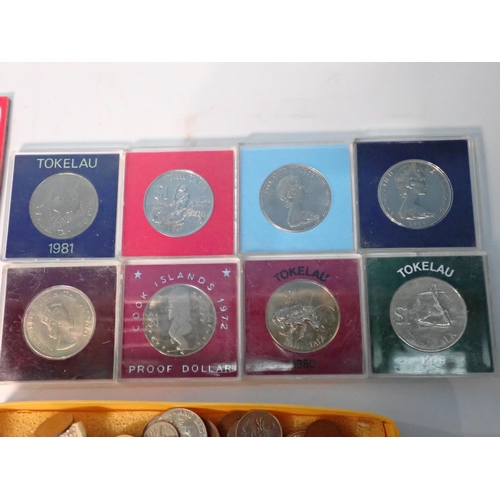 132 - British and World Coins, to include modern Commonwealth Crowns, issues from Channel Islands, Fiji, I... 