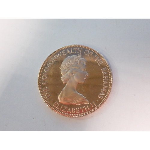 137 - QEII Bahamas Gold (12ct) 1973 Independance $50, in case of issue