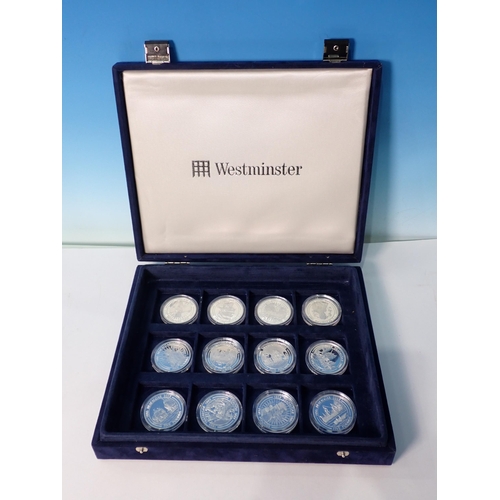 140 - A Collection of modern Commemorative Coins, to include a Westminster Silver 12 Coin Trafalgar set, a... 