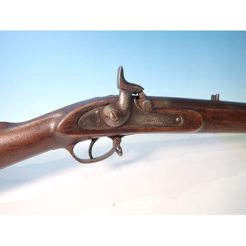 448 - A three band Enfield smooth bore Musket with fixed iron sights, for native troops