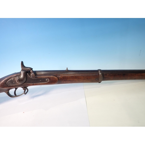 448 - A three band Enfield smooth bore Musket with fixed iron sights, for native troops