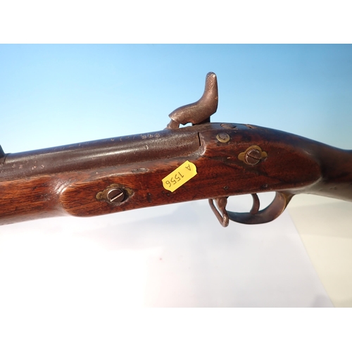 448 - A three band Enfield smooth bore Musket with fixed iron sights, for native troops