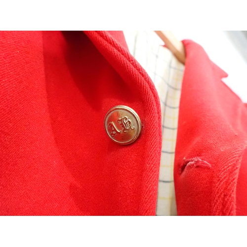 481 - Two scarlet gentleman's Hunting Jackets, one with Albrighton Hunt Buttons