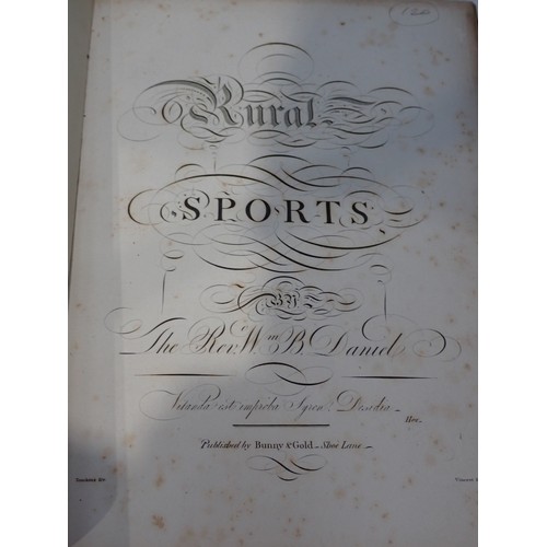 102 - 'Rural Sports' by the Rev. B. Daniel, 2 Vols bound full leather with gilt decorated spines, 1801 & 1... 